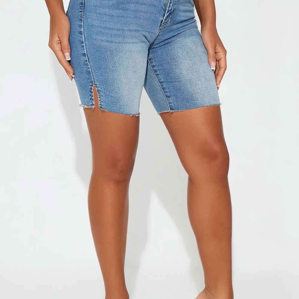 Everything's Good Super Stretch Denim Bermudas - 5